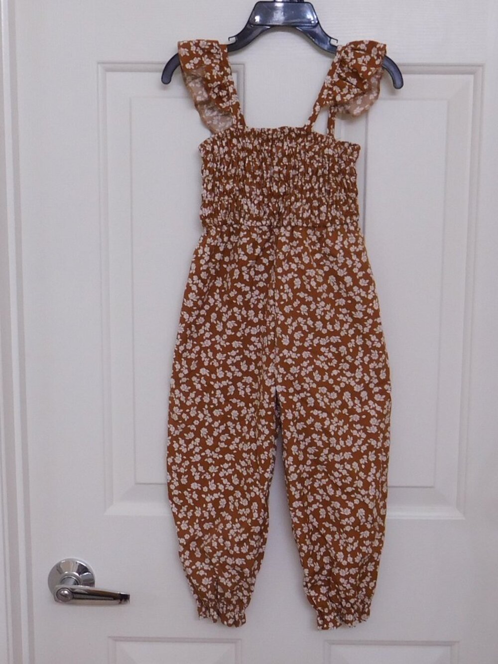 NWT Bailey's Blossoms Russet Floral Smocked Jumpsuit sz 3t